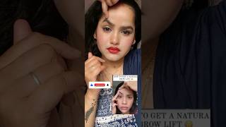 TRIED VIRAL NATURAL BROW LIFT??? viralhacks trending ashortaday shorts pallavi explore