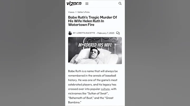 The DARK past of the legendary Babe Ruth😳 #mlb #baseball #newyorkyankees #greatbambino #history - DayDayNews