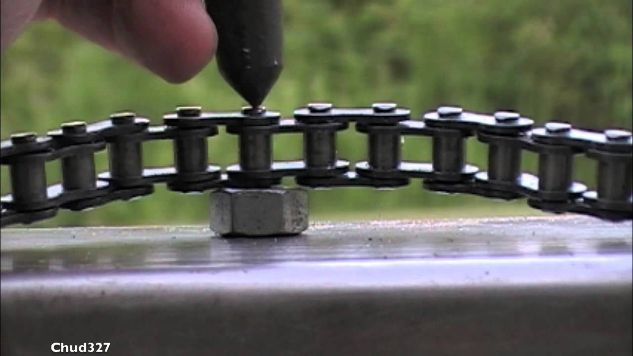Shortening a Go Cart Chain Without a Chain Breaker - YouTube