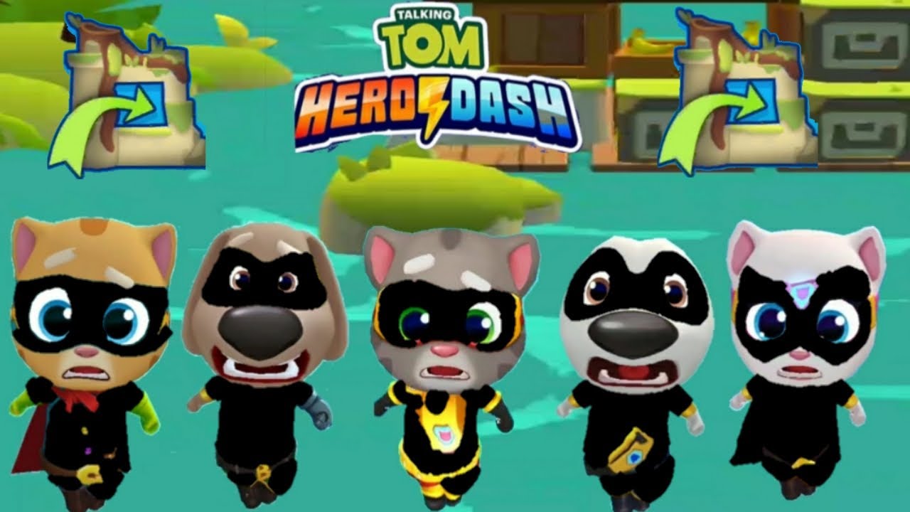 TALKING TOM HERO DASH ALL BLACK HERO CHARACTER GREAT HEIGHTS THROUGH talking-tom-hero-dash-all-black-hero-character-great-heights-through