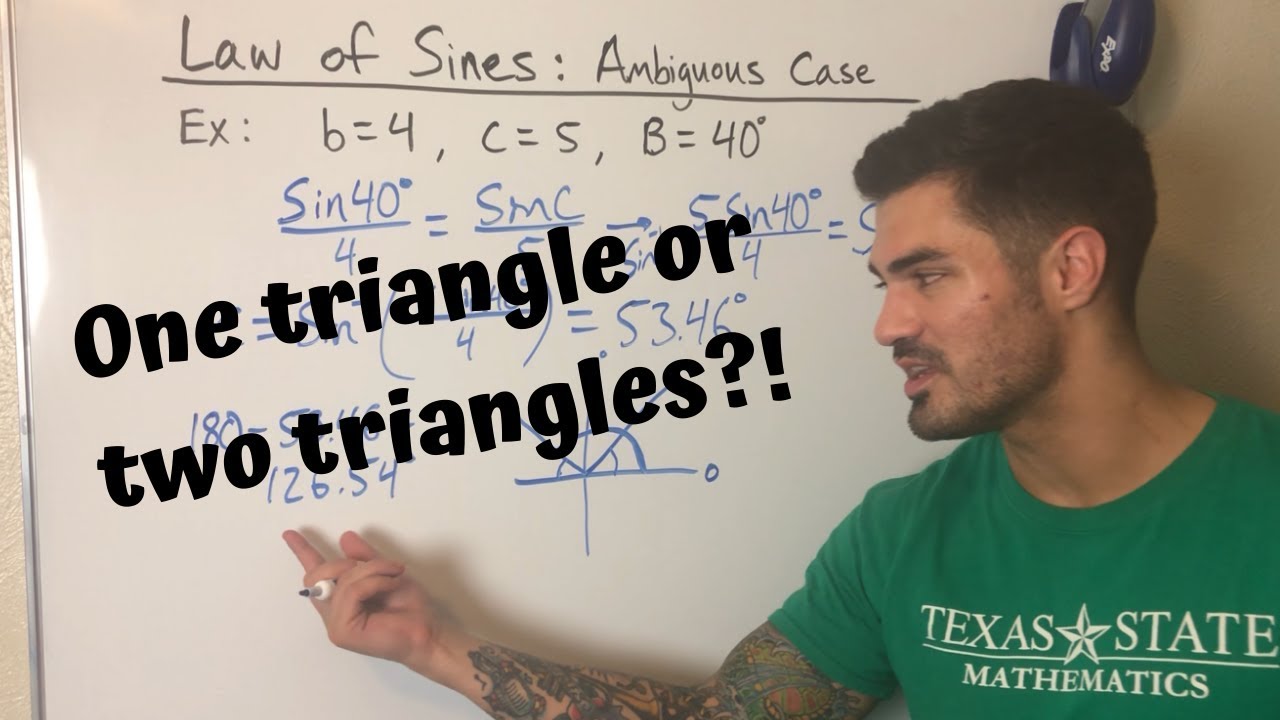 Law of Sines | Ambiguous Case - YouTube