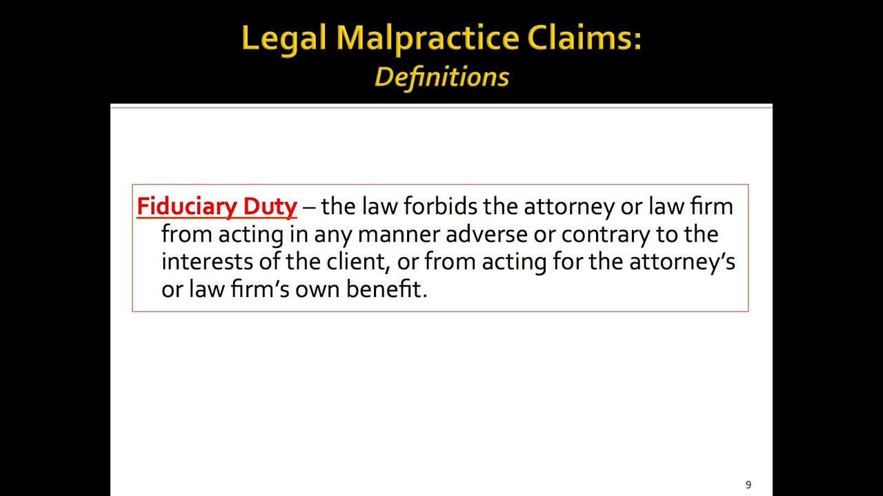 Fudiciary Duty, Florida Legal Malpractice Attorneys