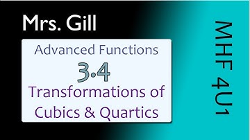 MHF4U: 3.4 Transformations of Cubic and Quartic Functions