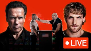 Logan Paul & Arnold Schwarzenegger | Slap Fighting Championship (Official Live Stream)