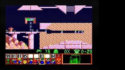 Lemmings SNES Mayhem 27 Just a Minute (Part Two) 10013 points (100% saved & 4 skills used)