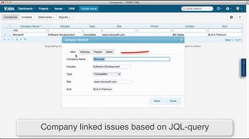 CRM for JIRA - Company linked issues based on JQL-query