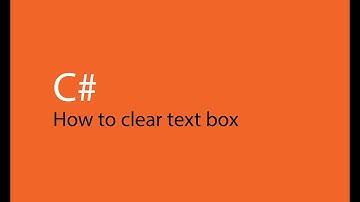 clear textbox in csharp
