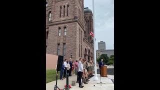 Церемонія підняття українського прапора в Торонто 2023. Flag raising.