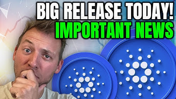 CARDANO ADA - BIG RELEASE TODAY!!! IMPORTANT NEWS!