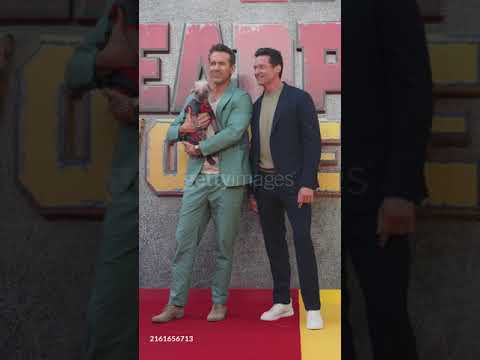  Deadpool Wolverine UK Fan Event Hugh Jackman Ryan Reynolds Dogpool July 11 2024 In London