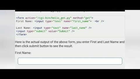 CGI Programming in Python