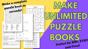 Make Money Online With My Puzzle Book Maker for KDP/Printables
