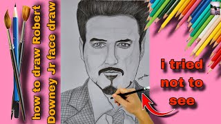 how to draw Robert Downey jr face| #pencil #sktech #viralvideo | @DebayanDeyart