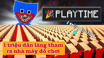 Tôi Cùng 1,000,000 Dân Làng Tham Quan Nhà Máy Đồ Chơi POPPY PLAYTIME Trong Minecraft 😂