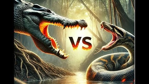 Crocodile vs  Python  Ultimate Predator Showdown! VEED