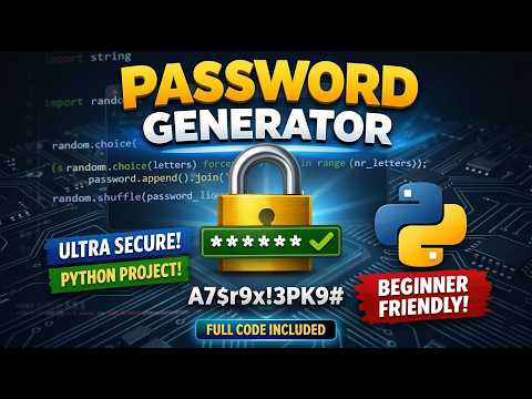 Build a Random Password Generator in Python | Beginner Python Project