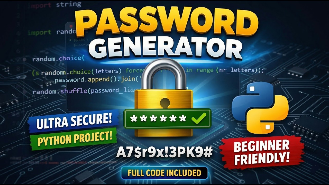 Build a Strong Password Generator in Python | Beginner Python Project ...