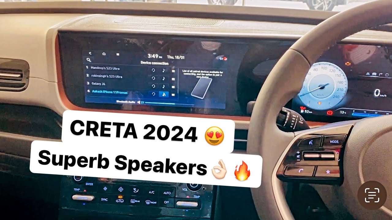 CRETA SX (O) 2024 1.5 Diesel 🚀 Bose Speakers Sound Review