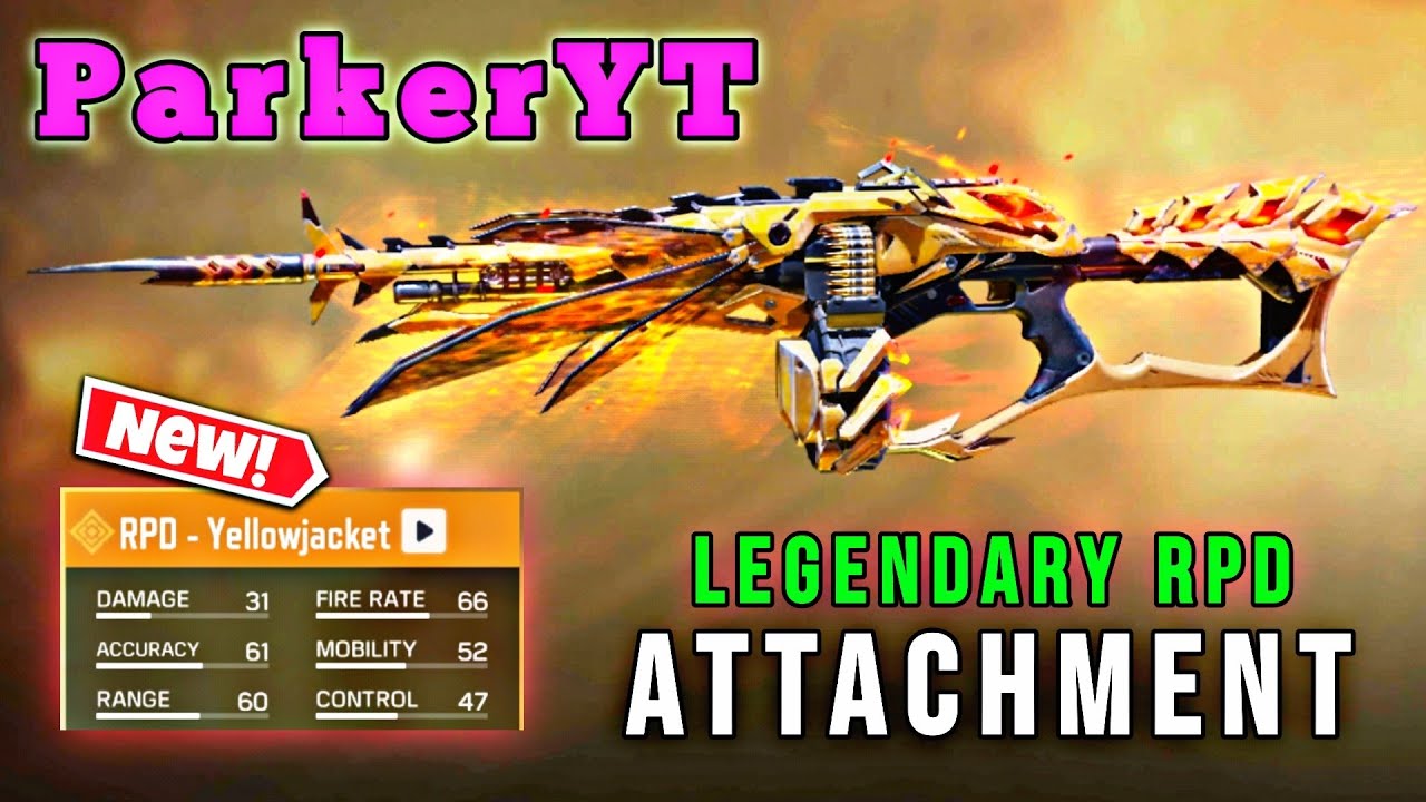 ParkerYT *New* Legendary RPD - Yellow Jacket Gunsmith in codmobile br🔥 ...