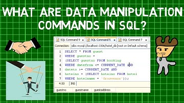 What are Data Manipulation Commands in SQL?  Data Manipulation Commands | Data Control Commands