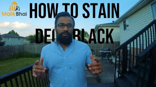 How To Stain A Deck Black For Beginners | Time Lapse | Only 4 things needed