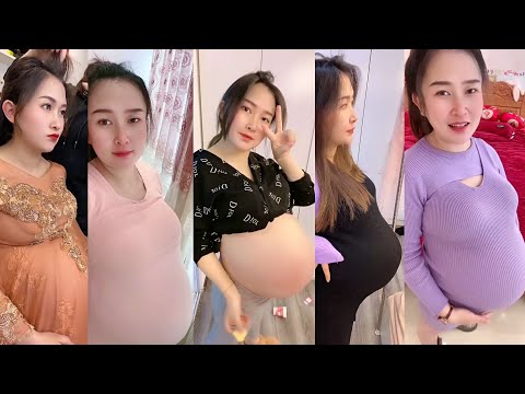 giant pregnant belly(twins) |  beautiful pregnant mummy😍 (Contains contractions）