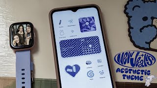 NewJeans Blue Kpop Theme 🐇 iOS15 on Realme c11 2021 - How To Have An Aesthetic Android Phone screenshot 2