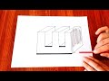 How to draw 3d letter E