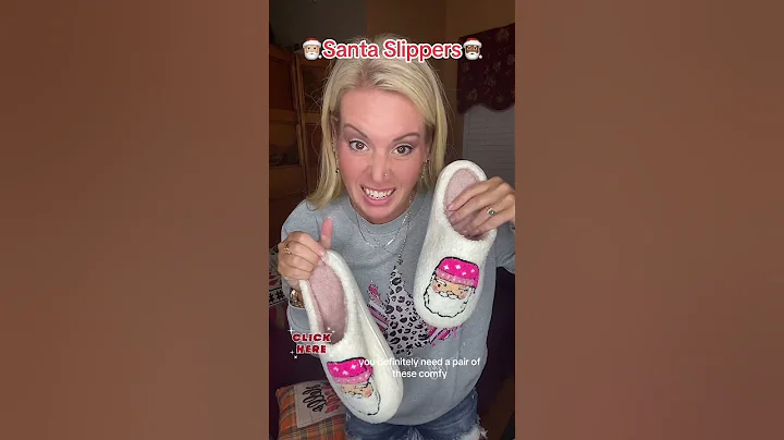 Cozy santa slippers: cute, comfy & perfect for gifts! #slippers