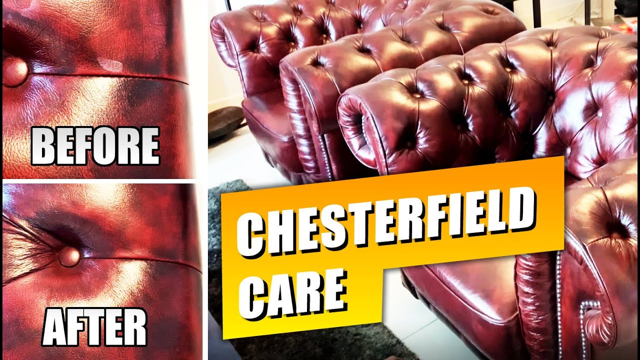 How to Maintain (Clean Stains) Chesterfield Leather Sofa YouTube