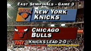 NBA On TNT - Knicks @ Bulls 1994 ECSF G3! Great Finish!