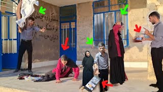 The operator shows Masoumeh's video, Shahram angrily kicks Mahin out of the house