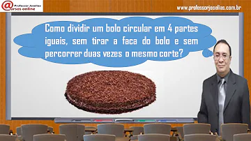 Como cortar esse bolo em 8 pedaços com 3 cortes?