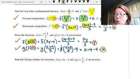 CAC Properties of Inverse Functions, Part 1