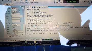 My first portable QRP QSO on PSK31