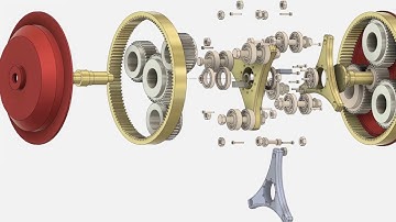 Exploded View in Fusion 360 of gearbox