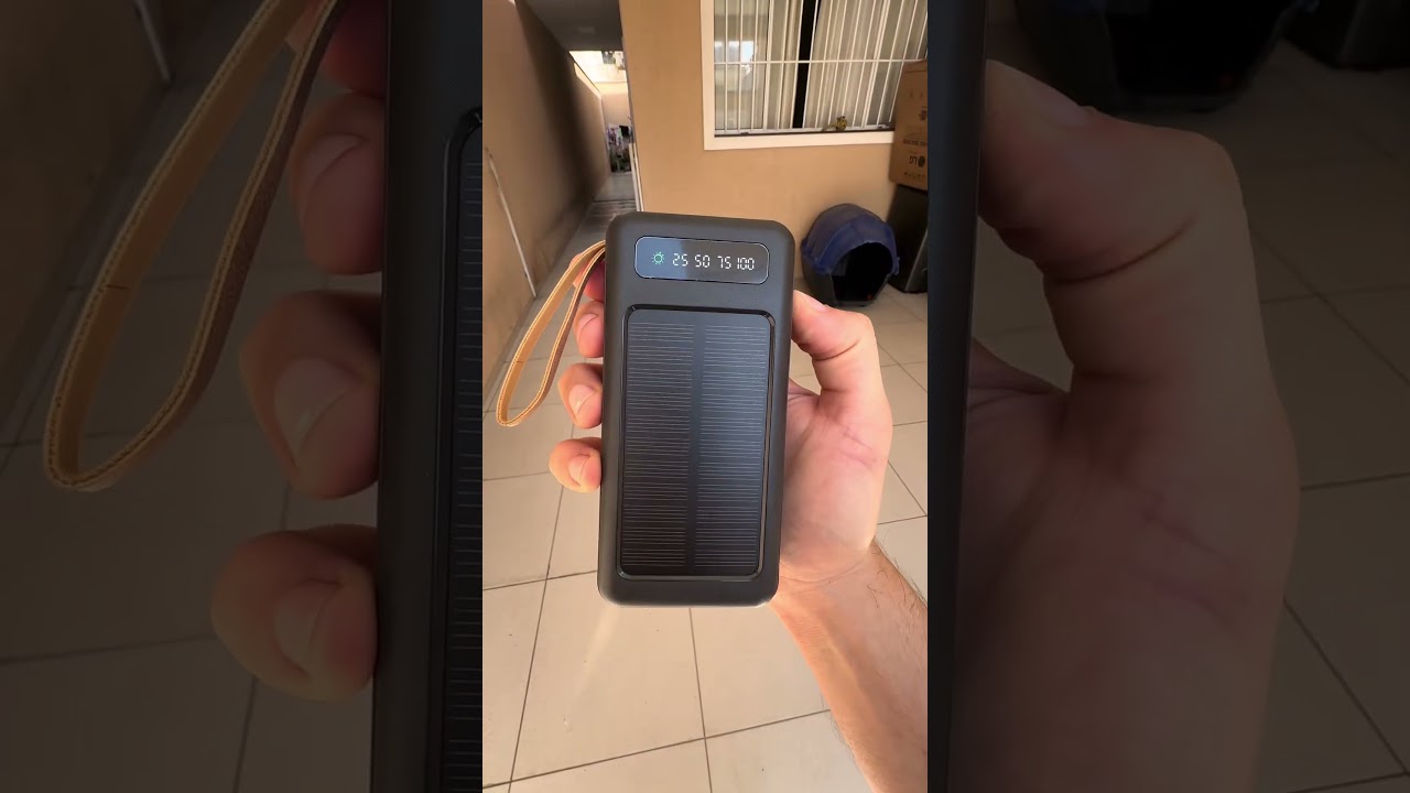 ￼Carregador Portátil Power Bank Solar 10.000mah  Com cabos 5 Em1 LED lanterna