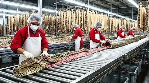 Inside the Python Skin Factory – (Full Process) How Luxury Boots Are Made