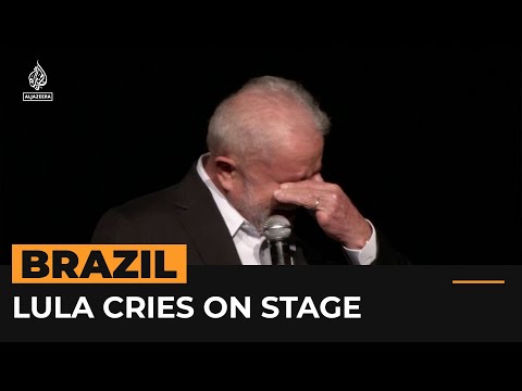 Brazilian President-elect Lula breaks down on stage | Al Jazeera Newsfeed