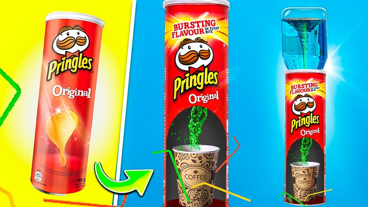  Update 6 ИНТЕРЕСНЫХ И КРУТЫХ ЛАЙФХАКОВ С ЧИПСАМИ ПРИНГЛС своими руками! 6 Pringles Lifehacks!