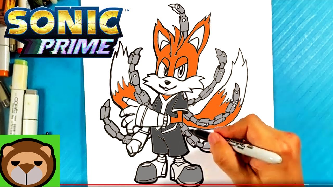 COMO DESENHAR O SONIC PRIME DA NETFLIX - TUTORIAL PASSO A PASSO 