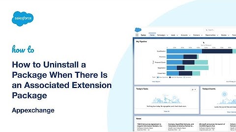 How to Uninstall a Package When There Is an Associated Extension Package | Salesforce AppExchange