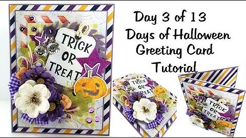 Day 3 of 13 Days of Halloween for 2022 Halloween Greeting Card Tutorial Polly