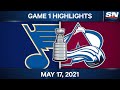 NHL Game Highlights | Blues vs. Avalanche, Game 1 - May 17, 2021