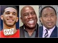 The Knicks need to get Lonzo Ball - Magic Johnson sets off Stephen A. | First Take