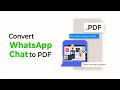 Convert WhatsApp Chat to PDF on iPhone (Free 2025)