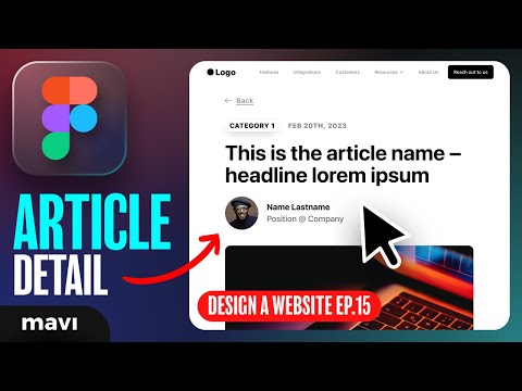 WEB DESIGN IN FIGMA ep.15: Blog ARTICLE Detail Page – Free UX / UI Course