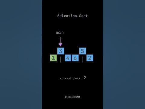 Selection sort | #shorts - YouTube