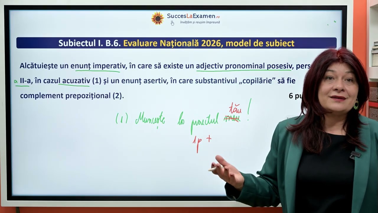 📘 Model de subiect I B – Limba și literatura română, Evaluarea Națională 2026 explicat