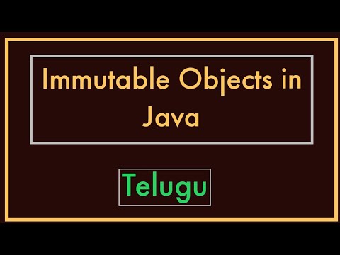 Immutable Objects in java || Telugu - YouTube
